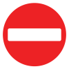 Jazz Circle Sign Plate 300mm Centres - No Entry - 900mm