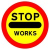 Stop Works Lollipop Double Sided Sign with Metal Pole - 600mm