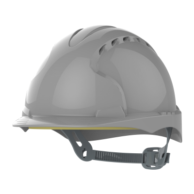 JSP EVO3 Vented Slip Ratchet Safety Helmet - Grey