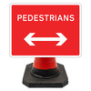 Hangman Sign Plate - Pedestrian Arrrow Reversible - 600 x 450mm