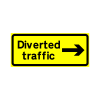 Jazz Sign Plate 300mm Centres - Diverted Traffic Arrow Right - 1050 x 450mm