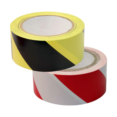 Self-Adhesive Hazard Tape Red and White - 50mm x 33 Metres
