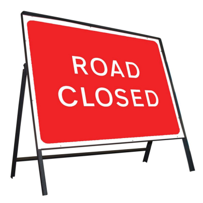 Jazz Sign Complete Riveted - Road Closed - 1050 x 750mm