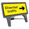 Q-Sign Complete - Diverted Traffic Arrow Right - 1050 x 450mm