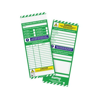 Scafftag Height Hazards Tag