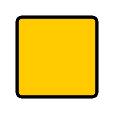 Jazz Triangle Sign Plate 300mm Centres - Special Black on Yellow - 750mm
