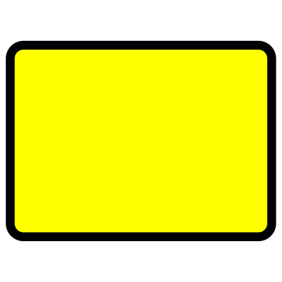 Jazz Sign Plate 300mm Centres - Special Black on Yellow - 600 x 450mm