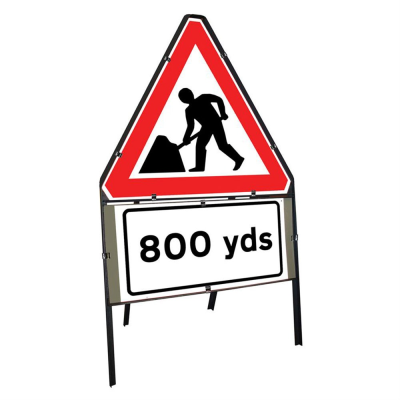 Jazz Triangle Sign Complete Clipped - Man at Work & 800yds Supp - 750mm