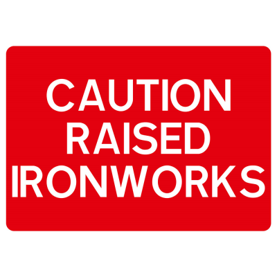 Jazz Sign Plate 300mm Centres - Caution Raised Iron Works - 1050 x 750mm