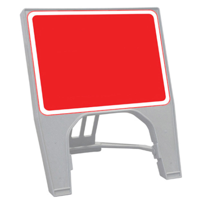 Q-Sign Face Only - Blank Red - 600 x 450mm