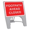 Q-Sign Face Only - Footpath Ahead Closed - 600 x 450mm