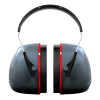 JSP Sonis 3 Adjustable Ear Defenders Dark Grey / Red - 37dB SNR