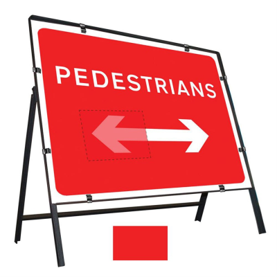 Jazz Sign Complete Clipped - Pedestrians Arrow Reversible - 600 x 450mm