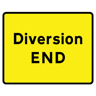 Jazz Sign Plate - Diversion End - 1050 x 750 x 2mm