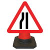 Hangman Triangle Sign Plate - Road Narrows N/Side - 750mm