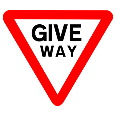 Jazz Triangle Sign Plate 300mm Centres - Give Way Inverted - 750mm