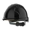 JSP EVO3 Vented Wheel Ratchet Safety Helmet - Black