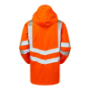 Pulsar PR502 Recycled Waterproof Rail Hi-Vis Orange Padded Storm Coat - 4XL