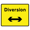 Jazz Sign Plate - Diversion Arrow Reversible - 1050 x 750 x 2mm