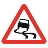Jazz Triangle Sign Plate 300mm Centres - Slippery Road - 750mm