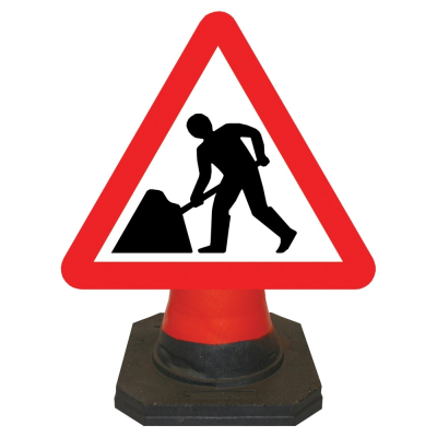Hangman Triangle Triangle Sign Plate - Man at Work - 750mm
