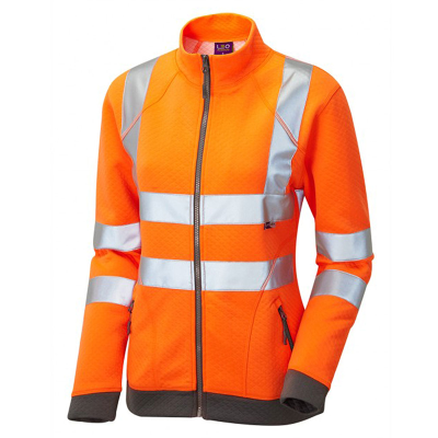 Leo Hollicome Women's EcoViz Hi-Vis Zipped Sweatshirt - Orange