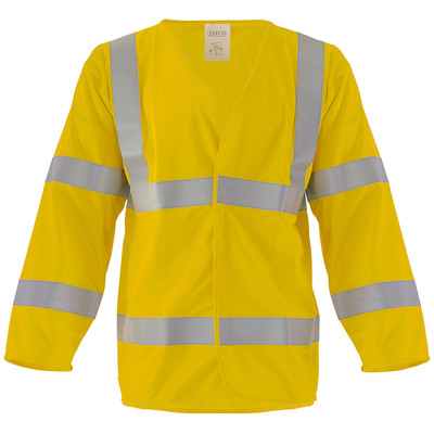 Jafco FR Velcro Hi-Vis Long-Sleeved Waistcoat - Yellow