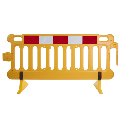 Highway Barrier with Yellow Anti-Trip Feet - Yellow - 2 Metres