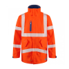 Leo Marisco 20K Waterproof Breathable Rail Hi-Vis Orange Anorak - S