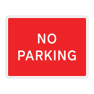 Jazz Sign Plate - No Parking - 600 x 450 x 2mm