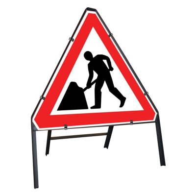 Jazz Triangle Sign Complete Clipped - Man at Work - 750mm