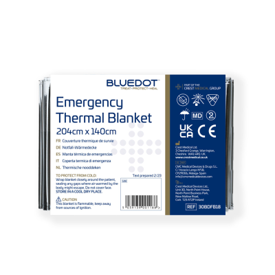 Blue Dot Emergency Thermal Blanket - 204 x 140cm