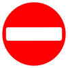Jazz Circle Sign Plate 300mm Centres - No Entry - 750mm