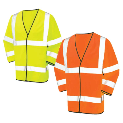 Hi-Vis Long Sleeve Waistcoat - Yellow / S