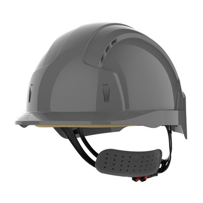 JSP EVOLite Vented Wheel Ratchet Safety Helmet - Grey