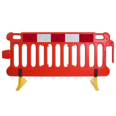 Highway Barrier with Black Anti-Trip Feet - Orange - 2 Metres