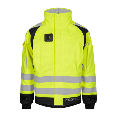 Lyngsoe ARC-LR18055 FR AS Arc Waterproof Breathable Hi-Vis Yellow Jacket - S