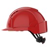 JSP EVOLite Vented Wheel Ratchet Safety Helmet - Red