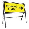 Jazz Sign Complete Riveted - Diverted Traffic Arrow Right - 1050 x 450mm