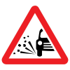 Jazz Triangle Sign Plate - Loose Chippings - 1200 x 2mm