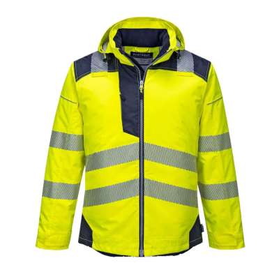 Portwest T400 Waterproof Hi-Vis Yellow/Black Jacket - S