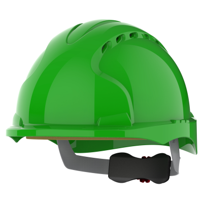 JSP EVO3 Vented Wheel Ratchet Safety Helmet - Green