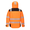 Portwest PW360 Waterproof Breathable Rail Hi-Vis Orange/Black Rain Jacket - XL