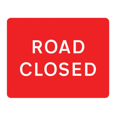 Jazz Sign Plate - Road Closed - 1050 x 750 x 2mm