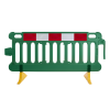 Highway Barrier with Yellow Anti-Trip Feet - Green - 2 Metres