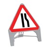 Q-Sign Triangular Face Only - Road Narrows O/Side - 750mm