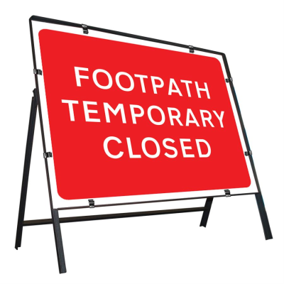 Jazz Sign Complete Clipped - Footpath Temporary Closed - 600 x 450mm