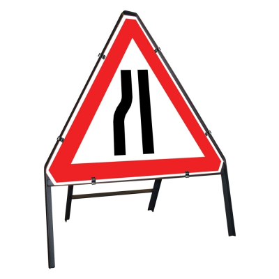 Jazz Triangle Sign Complete Clipped - Road Narrows N/Side - 750mm