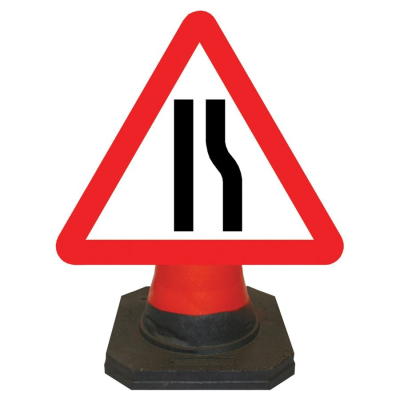 Hangman Triangle Sign Plate - Road Narrows O/Side - 750mm