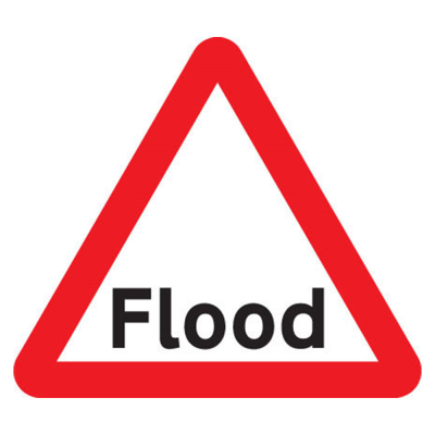 Jazz Triangle Sign Plate 300mm Centres - Flood - 750mm